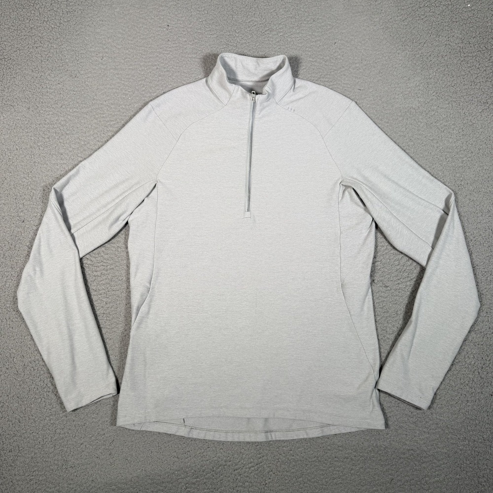 Lululemon Shirt Mens Medium Gray Surge Warm 1/2 Zip Pullover Performance Stretch